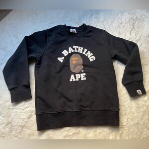 Bape kids  Black Crewneck Sweater